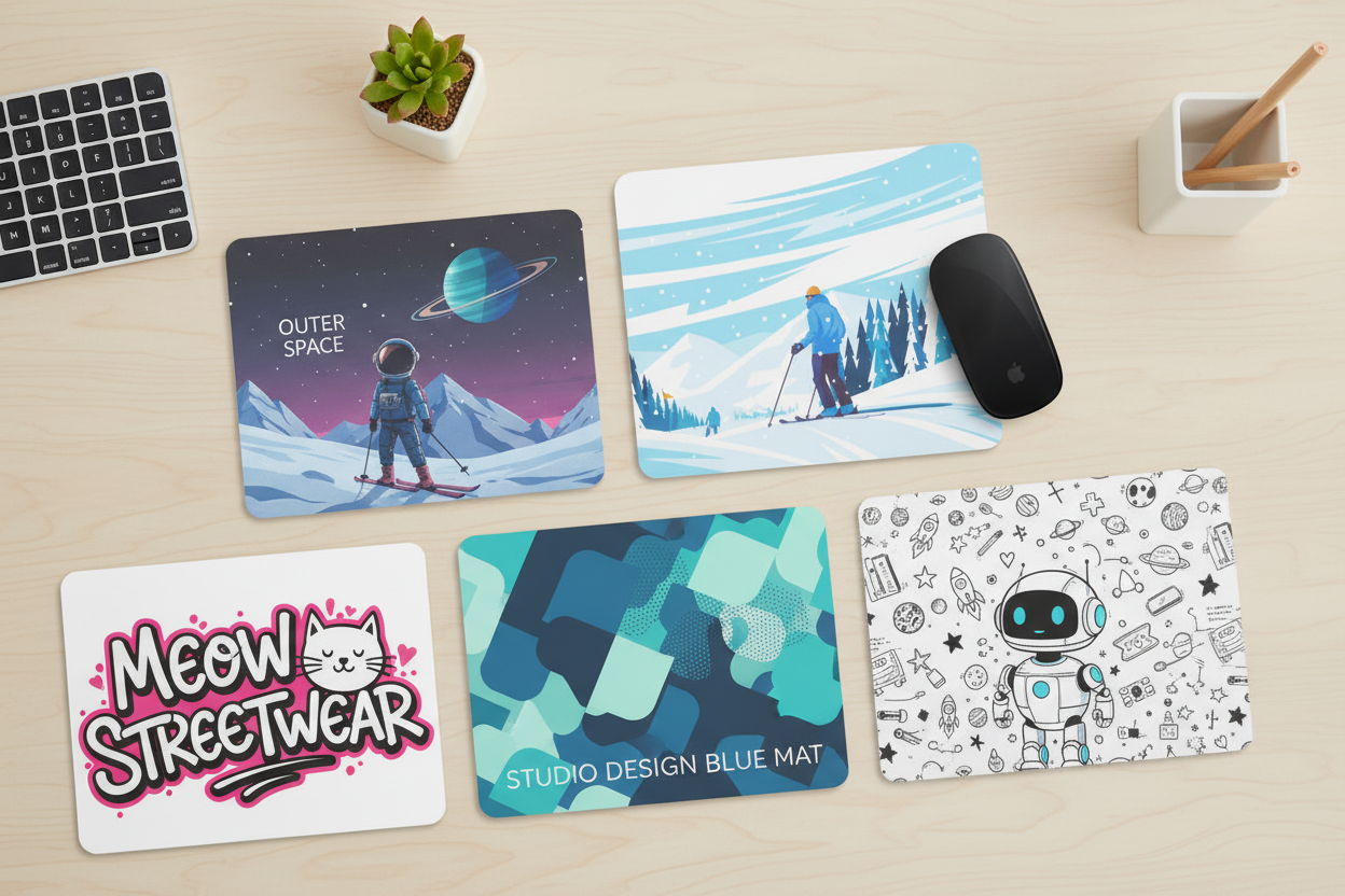 Aesthetic Desk Setup Ideas with Designer Mouse Pads