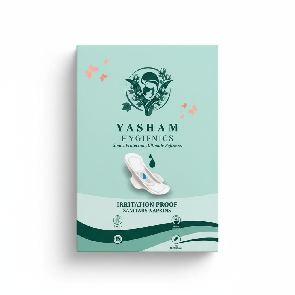 YASHAM Hygienics Sanitary Napkins – Hero Front Shot